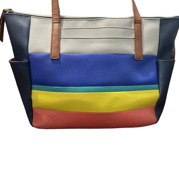Colorful Relic Fossil You Are My Sunshine Rainbow Satchel/Shoulder Bag-Boho Chic